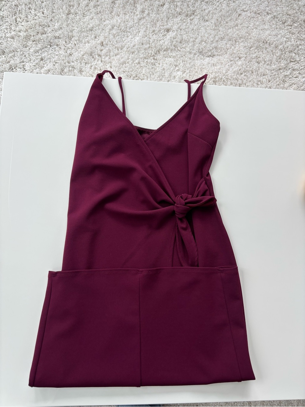 M by Mendocino Women's Sleeveless Wrap Dress in Deep Plum - no labels